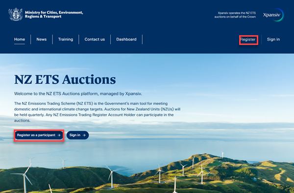 Register buttons