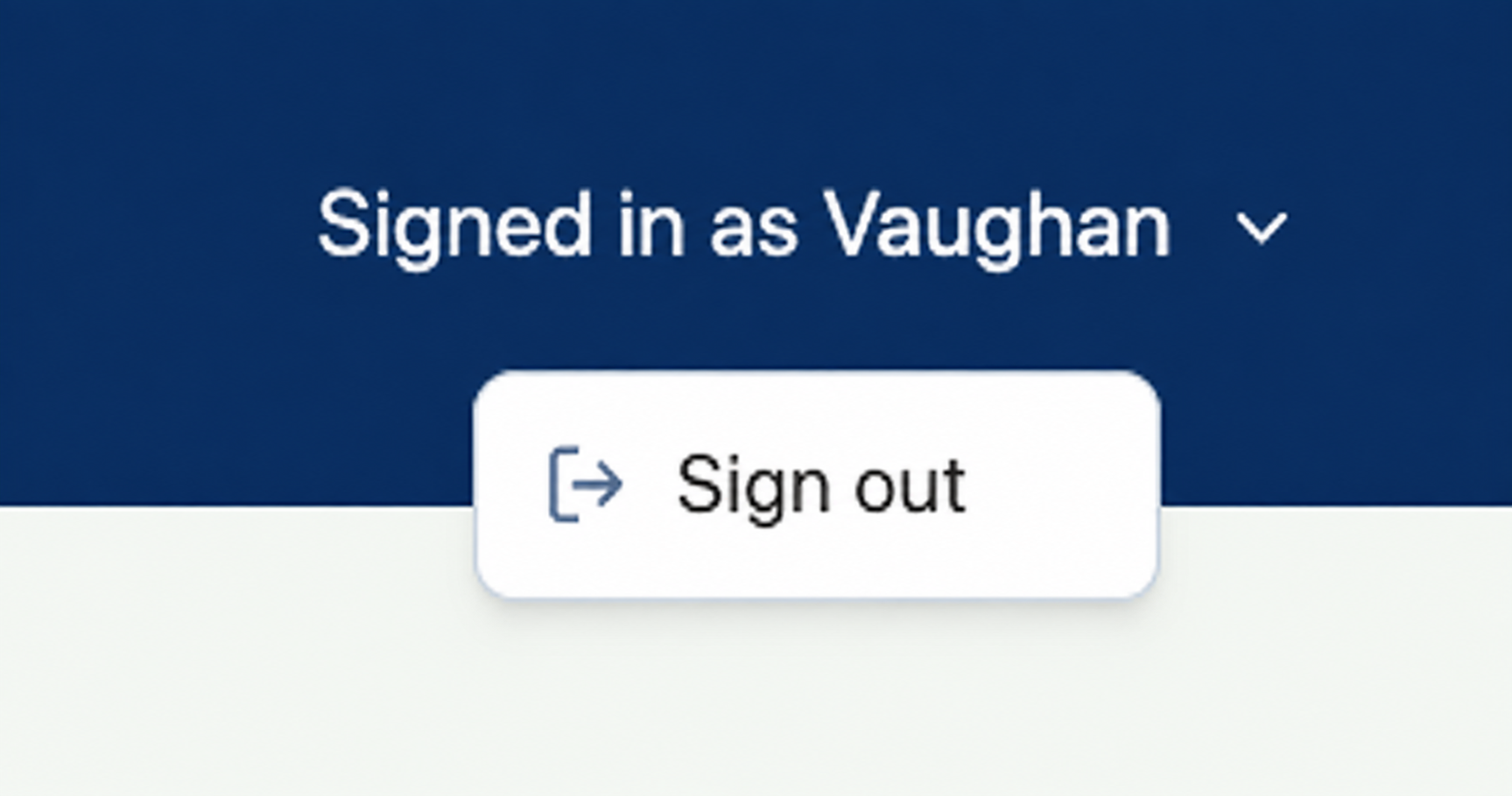 Sign out detail